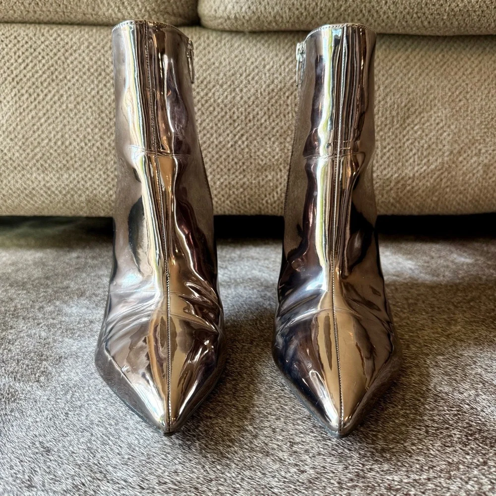 Metallic Silver Booties - Picture 7 of 16